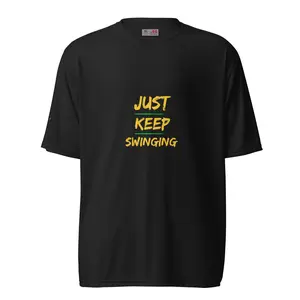 Just Keep Swinging - Men's Performance Crew Neck T-Shirt - Yellow