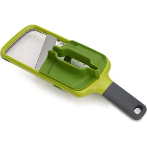 Multi-Grip Hand-held Kitchen Mandoline, Fruit and Vegetable Slicer with Food Grip and Adjustable Blades, Dishwasher Safe