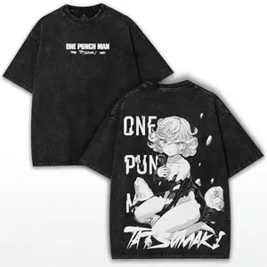 valentine shirts 2026 One-Punch Man Manga Tatsumaki Graphic T Shirt Harajuku Washed Washed Vintage Loose hot product T-shirt Men Women Clothing Fashion
