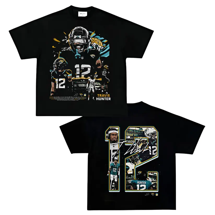 Travis Hunter Jags Graphic Jersey Tee, Unisex Sports Streetwear for Men & Women, Unisex Streetwear Shirt