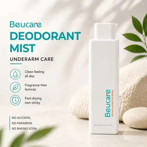 Beucare Underarm Care Deodorant Mist Travel size – Instant Odor Control, Hygienic Touchless Spray, Fresh Dry-Touch Feel, Travel Essentials 1.01 fl oz Body Odor Remover