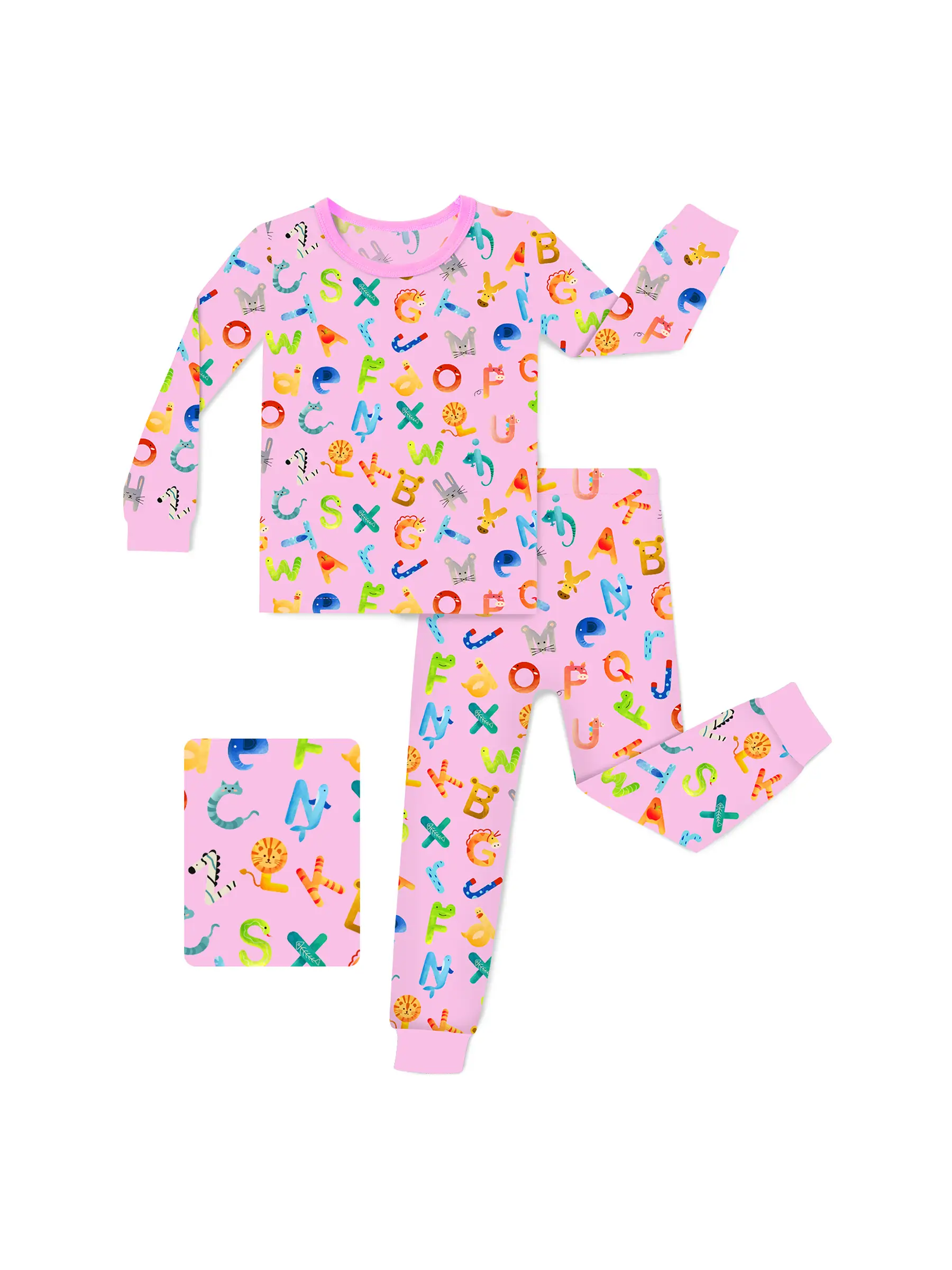 babee Reshinee Cute & Buttery Soft Bamboo Pajamas for Baby Girls Boys, Breathable Snug fit Long Sleeve Jammies for Sensitive skin, Kids Christmas Gift