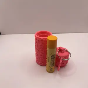 3D Printed Flower Chapstick Holder Keychain