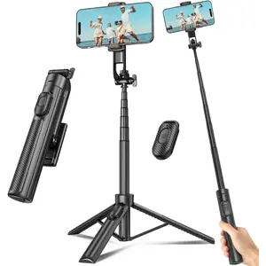 50 Inch Selfie Stick Tripod with Remote – Extendable Travel Phone Tripod Stand & Holder for iPhone & Android, Video Recording & Photography