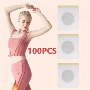 100 Breathable Non-Woven Adhesive Navel Patches, Skin-Friendly Fit for All Ages, Waterproof for Daily and Athletic Use