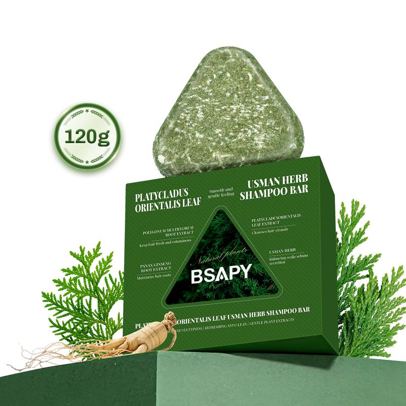 【Buy 1-get 1 free】BSAPY Anti Hair Loss Shampoo Bar 120g - DHT Blocker with Polygonum Ginseng & Tea Tree for Thinning Hair Sulfate-Free Herbal Hair Growth Conditioner