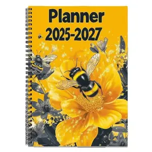 Bee Floral Planner, 3-Year Daily Weekly Monthly Organizer, Perfect for Planning and Scheduling, Ideal for Home Office Use