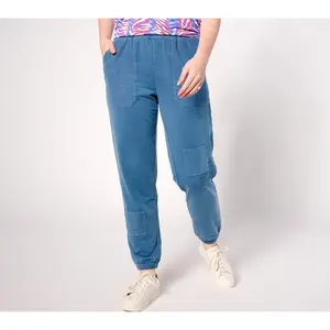 LOGO Life by Lori Goldstein Regular Pull-On Joggers with Pattches