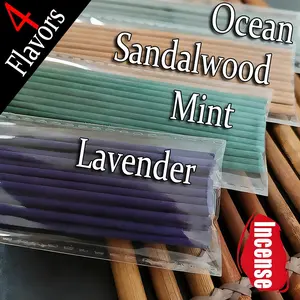 22cm Premium Incense Stick Set, Lavender, Sandalwood, Ocean, Mint Scents, Perfect for Christmas, Halloween, Easter, Hanukkah, Thanksgiving
