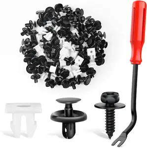 Nilight 101Pcs Reusable Impact-Resistant Engine Under Cover Push-Type Retainer Kit for Lexus & Toyota, with M5.5 Screw, Secure Hold, Fastener Remover, 90467-07201 Front Bumper Nut Grommet, 90189-06193 Avalon/Camry Liner Bolt, 90159-60477 Clips