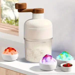 Portable Hand Crank Ice Shaver & Crusher - Multifunctional Ice Planer for Smoothies, Cocktails, Slushies - No Electricity Needed, Quick Shaved Ice Cubes for Summer Parties, Outdoor Activities, Family Use, Ice Shave Maker, Modern Kitchen Gadget, Sturdy Ha