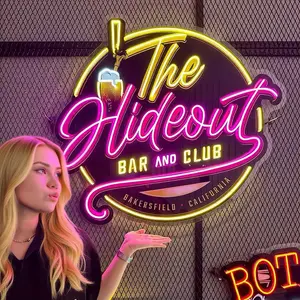 Custom Logo Neon Sign, UV Printed Store Neon Sign Customizable Large, Custom LED Logo Sign, Images Print Customized for Store Office Business Beauty Salon Shop Clubs Bands