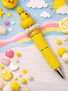 Bling Yellow Duck Pen – Cute Easter & Spring Rhinestone Ballpoint Pen