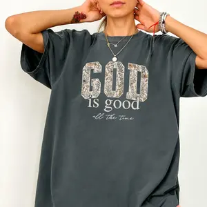 God Is Good All The Time Comfort Colors T-shirt, Jesus Printed Tee, Religious Graphic Tee