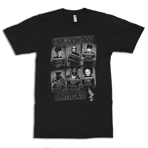 Hollywood Undead Mugshot Unisex T-Shirt, Short-sleeve, Menswear Top