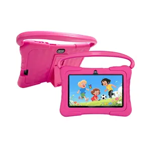 Latest 7-Inch Tablet, Android Os, Pre-Installed Iwawa Software, Dual Cameras, WiFi, Parental Control, pink/blue, Holiday Gift，no Adapter