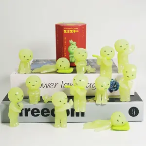 Bathroom Night Glow Version Toilet Smiski Cross-Border Living Room King Pajama Display Blind Box Corner Elf Small Country Decor