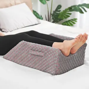 Leg Elevation Pillow for Post Surgery, Memory Foam Leg Rest Support for Injuries Leg Hip Knee Pain, Improve Blood Circulation, Size 29” x 16” x 9.5”