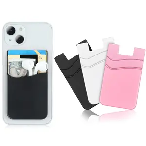 Phone Back Silicone Card Holder, Double Layers Design Phone Card Storage Bag, Phone Back Storage Bag for Card, Mobile Phone Parts, Phone Accessories, Electronic Gadgets, Mens Tech Gadgets 2024, Portable, Card Covers, Cellphone, Smartphone