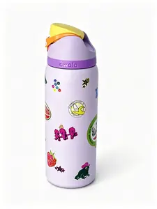 Owala 32oz stainless steel vacuum flask comes with a spill-proof straw, making it easy to clean. It's perfect for kids, as it can also be used as a juice cup. It's ideal for travel and is safe to put in the dishwasher. Plus, it has a cute design tiktoksho
