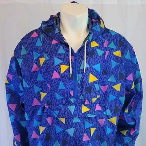 Vintage Ocean Pacific Mens L OP Jacket Surf 80s Hooded Windbreaker Colorblock