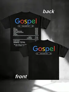 Gospel, Jesus Paid It All, Faith, (Cotton T-shirt) Men'S Round Neck Short-sleeved Cotton Casual T-shirt, Loose Style, Versatile, Unisex, Suitable For Holiday Travel!