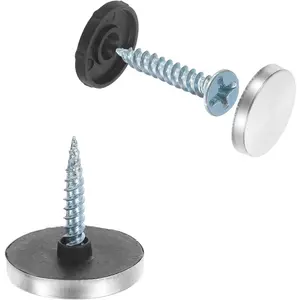 12pcs 22mm Dia Stainless Steel Screw Covers Caps Decorative Convex Gasket Mirror Screw Fasteners for Mirror Sign Advertising Hardware Construction, Silver