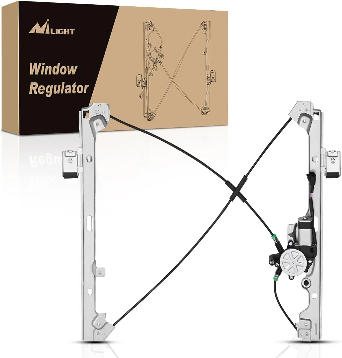 Nilight Front Passenger Side Power Window Regulator with Motor - Automotive Replacement Part (741-645) for 2001-2006 Chevrolet Avalanche, Silverado, Suburban, Tahoe, GMC Sierra, Yukon XL 1500,2500,3500 Car Accessories