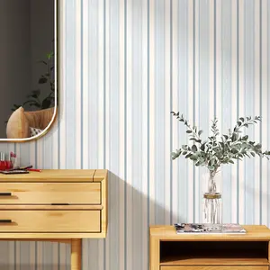 Light & Self-Adhesive Wallpaper, Vertical Stripe Pattern, Easy Peel & Stick, Suitable for Wardrobe, Drawer Renovation, Wall Decor