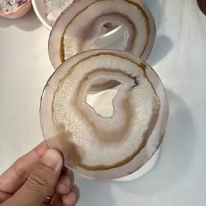 Natural Agate Slice with Geode Center — Hand-Polished Crystal Décor for Energy Balancing, Meditation & Home Aesthetics