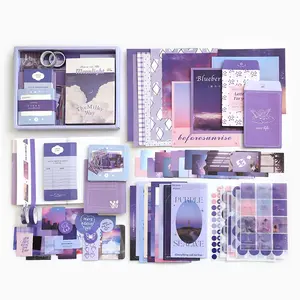 Handmade Planner Gift Box, Scrapbook Supplies Set, Journaling Kit, Perfect for Organizing Your Thoughts and Ideas, Ideal for Gifts and Personal Use