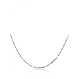 1pc Golden Stainless Steel Necklace Men's Simple Thin Neck Chain Jewelry Modern Versatile Accessories