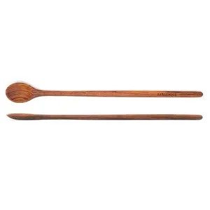 Earlywood - Long Wooden Kitchen Tasting Spoon for Tasting, Mixing and Stirring, 13 inches long. Cutlery Glass