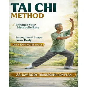 Tai Chi Fitness Method: 28-Day Plan | 10 Minutes Daily Home Practice | Zero-Basics & Low-Impact, Knee-Friendly | Improve Posture & Balance | Strengthen Core & Stamina, Revitalize Energy (Suitable for All Levels)