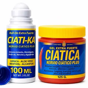 (COMBO PACK) 100ML Ciatica ointment Roll + 125G Ciatica Cream Gel  Extra Fuerte Nervio Ciatico Plus Skin Repair Moisturizing with arnica  Max Pain Relief, Sciatica, Muscle, Joint, Neurotherapy Formula Mejorada