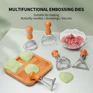Dumpling Mold Set 7 Pieces, Cookie Cake Biscuit Molds, Kitchen Pastry Presses, Dessert Molds, Bakery Tools for Home Cooking