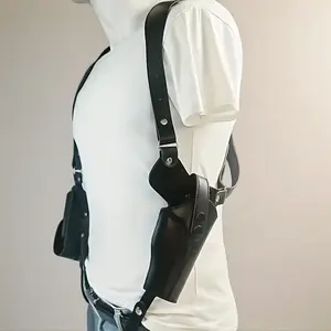 Men's Leather Tactical Underarm Universal Holster (1PC) for G17, 92, 1911 - Adjustable Strap Sling Accessory Pouch, Conceal Carry Crossbody, Low-Profile, Tailored Fit for Outdoor Use, Men's Accessories