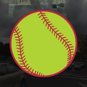 Softball Sports Logo - Vibrant Color Vinyl Decal Sticker