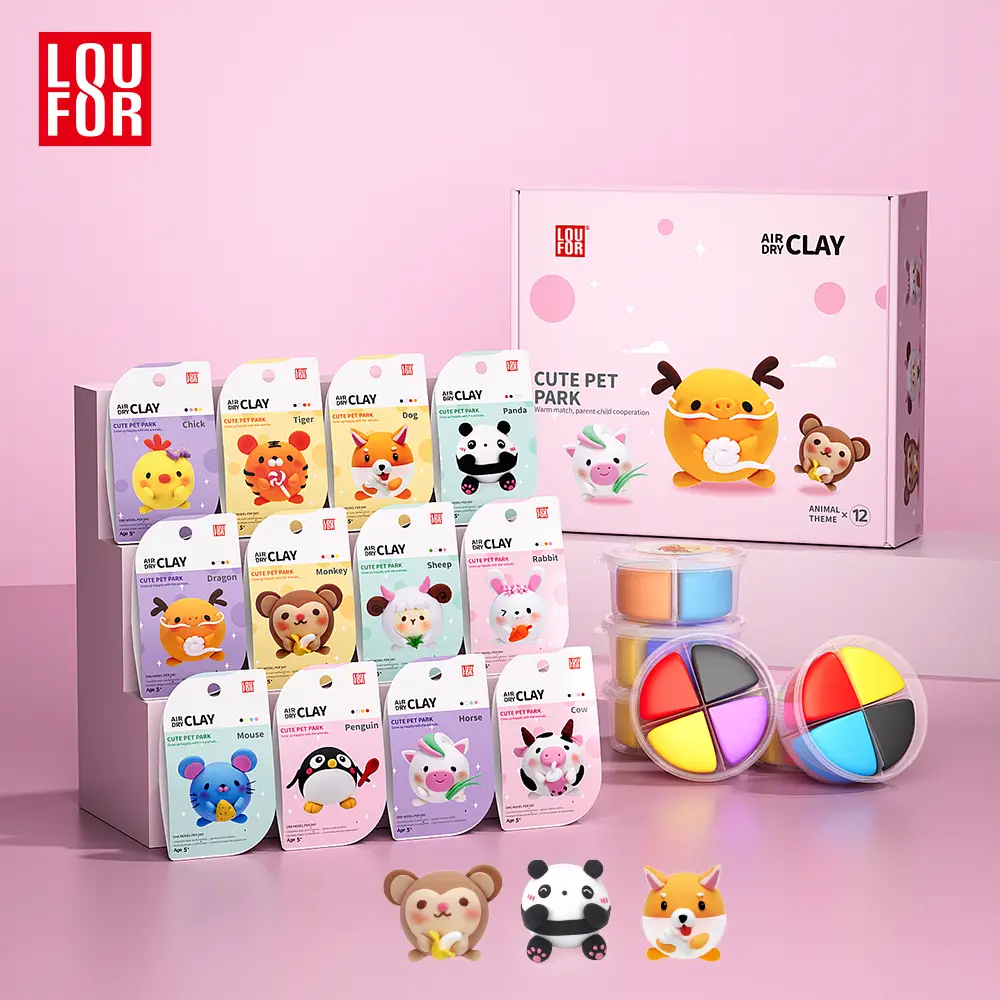 Air Dry Clay Kit for Kids-12 boxes safe&Non-Toxic,DIY Craft Easy to use,Modeling Clay for with Accessories,Tools and Tutorials,Gift for Girls and Boys