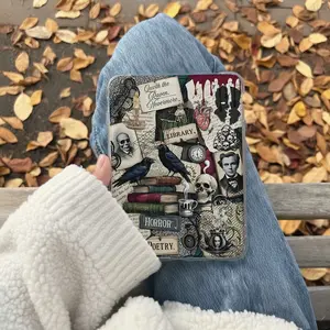 Dark Acadamia Bookish Kindle Insert for Clear Case – Aesthetic Book Lover Decor | Cozy Reading Accessory