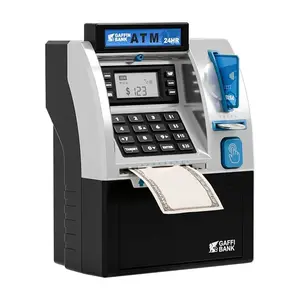 New Kids' ATM Piggy Bank with Debit Card, Coin Recognition, and Balance Tracking for Fun Money Learning