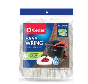 O-Cedar EasyWring Spin Mop Head Replacement, Machine Washable Microfiber Refill