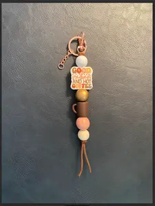 Good Vibes Copper and Rose Gold Keychain