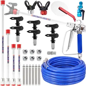23-Piece Airless Paint Sprayer Kit, 3600psi Airless Sprayer, Includes High-Pressure Hose, Reversible Nozzles, Extension Bars, Filters, Guide Tool