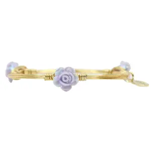 The Mini Rose Bangle Bracelet - Lavender