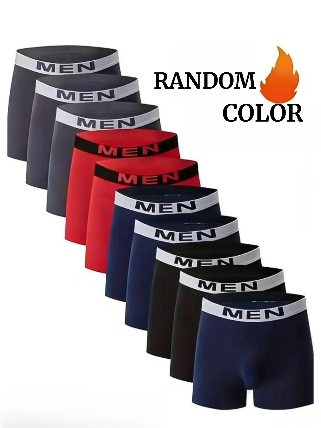 Men's Athletic Boxer Briefs , Breathable Sportswear in Assorted Multicolor with Elastic Waistband for All-Season Comfort, Activewear, Menswear, Male, Transpirable Men's Sports Underwear