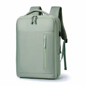 Multifunctional backpack, simple commute computer bag, expansion, large capacity, student schoolbag, travel backpack