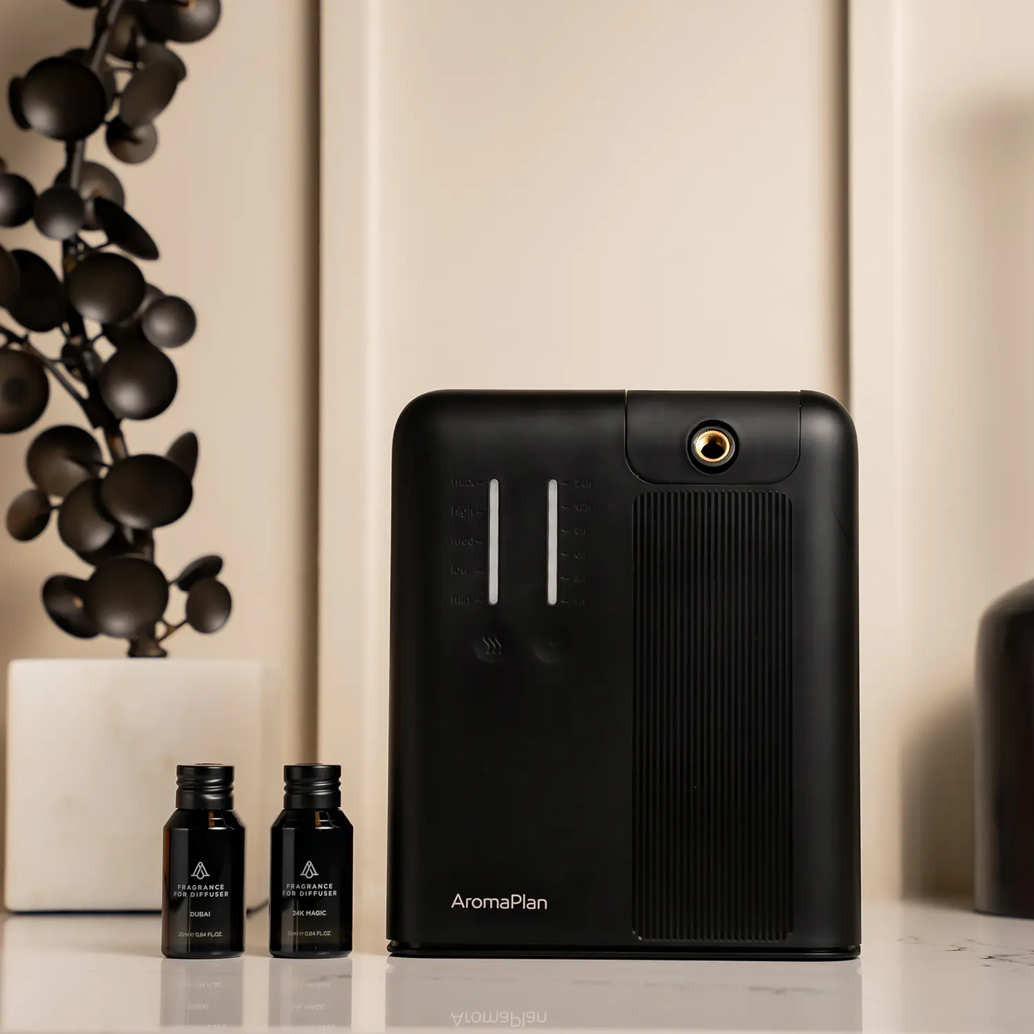 AromaPlan Pro Smart DAP Waterless Aromatherapy Diffuser - Black, 2 Diffuser Oils Included, 2000 Sq Ft Coverage, Home Room Appliance, Aromatherapy Diffusers, Diffuser For Home