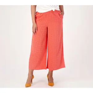 Girl With Curves Petite Pull On Culotte Pant