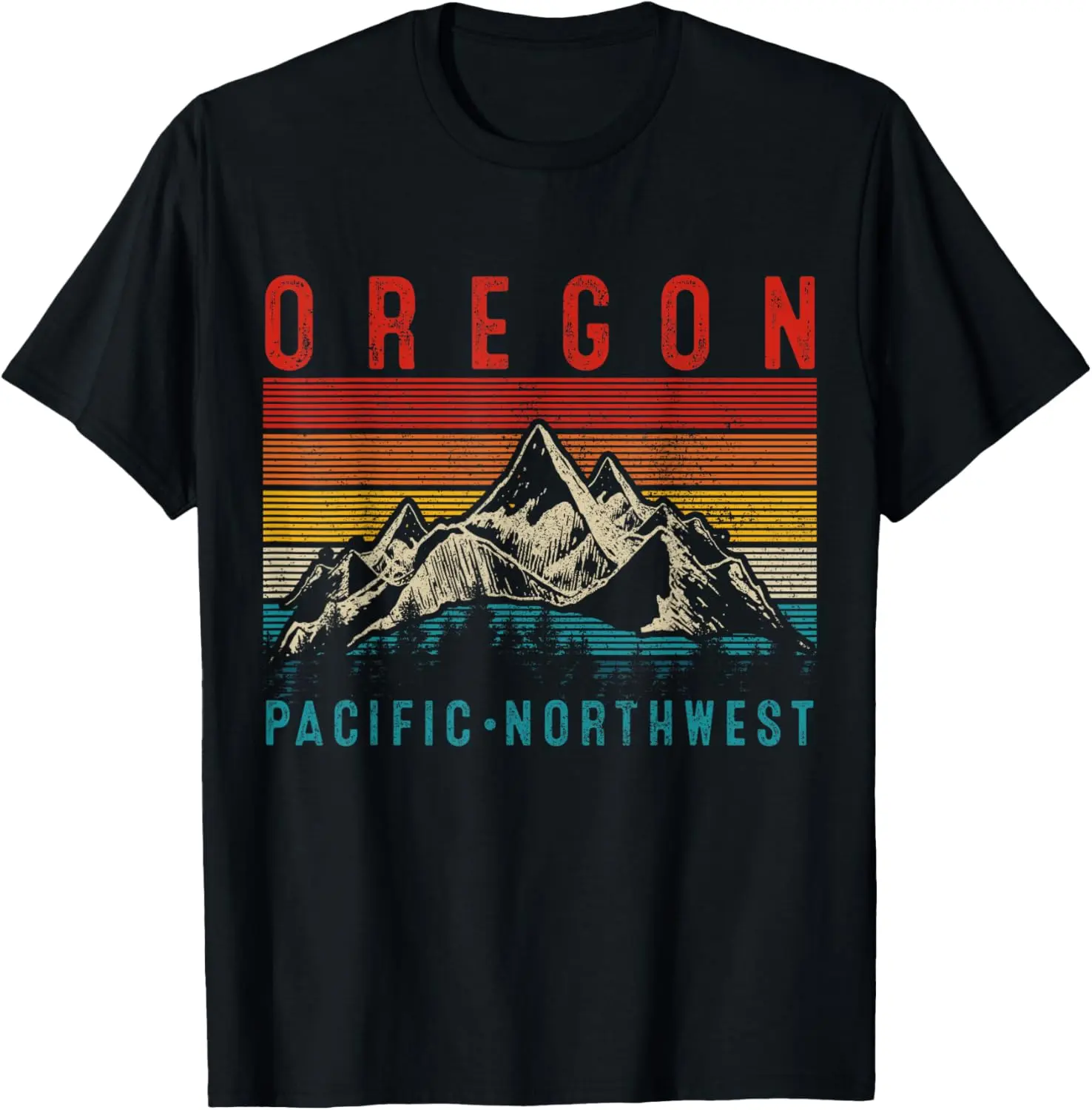 Oregon PNW Vintage USA America Souvenir Summer Shortsleeve Cotton T-Shirt